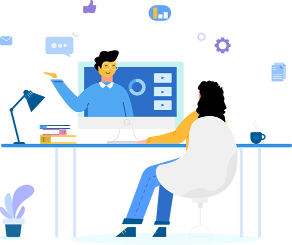 Illustrazione di collaborazione digitale e assistenza
